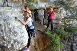 via corda d'endieu dans les gorges du chassezac